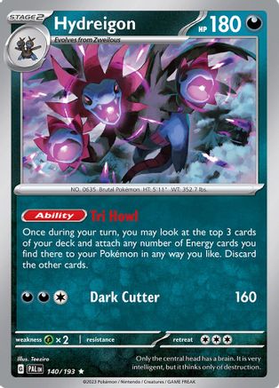 Hydreigon 140  - Holofoil SV02 Paldea Evolved - Rare