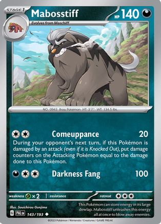 Mabosstiff 143  SV02 Paldea Evolved - Uncommon
