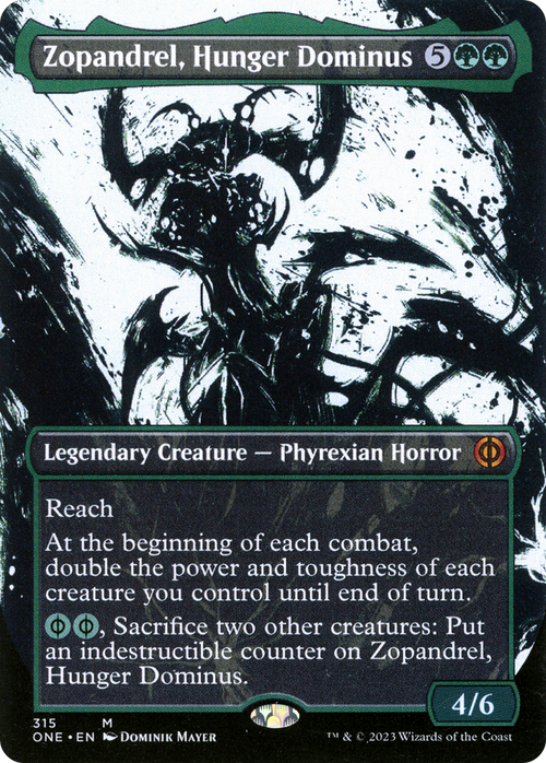 Zopandrel, Hunger Dominus (Showcase) (ONE-315) - Phyrexia: All Will Be One: (Showcase) (Borderless) Foil