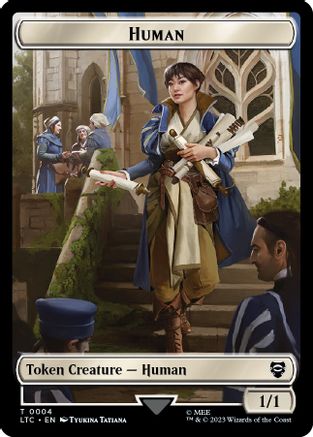 Human // Treasure Double-Sided Token (LTC-4 // 12) - Commander: The Lord of the Rings: Tales of Middle-earth