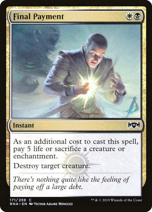 Final Payment (RNA-171) - Ravnica Allegiance