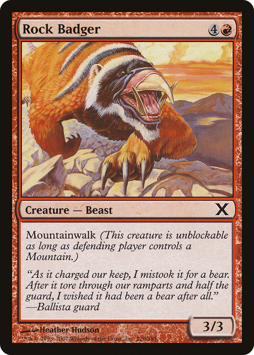 Rock Badger (10E-226) - Tenth Edition