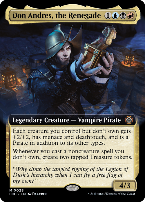 Don Andres, the Renegade (Extended Art) (LCC-028) - The Lost Caverns of Ixalan Commander: (Extended Art)