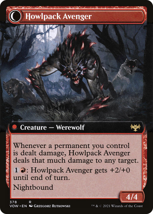 Ill-Tempered Loner (Extended Art) (VOW-378) - Innistrad: Crimson Vow: (Extended Art, Double Faced Transform)