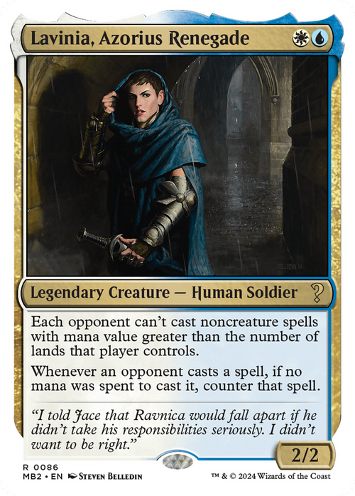 Lavinia, Azorius Renegade (White Border) (MB2-086) - Mystery Booster 2