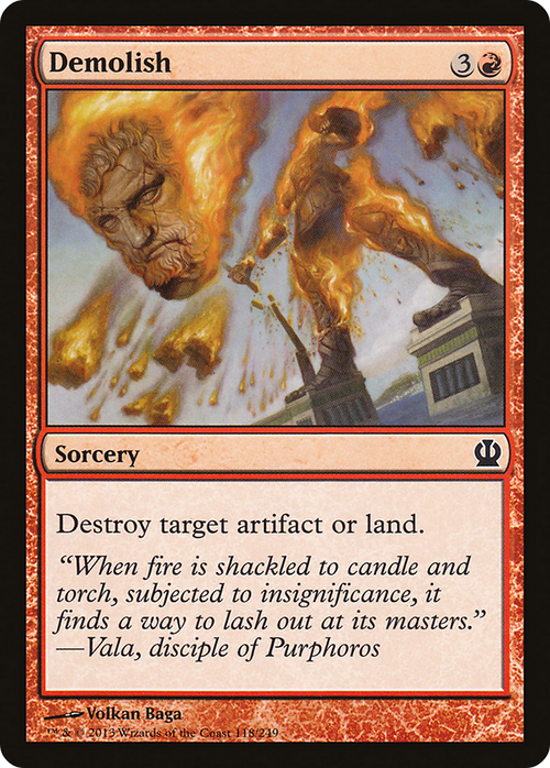 Demolish (THS-118) - Theros Foil