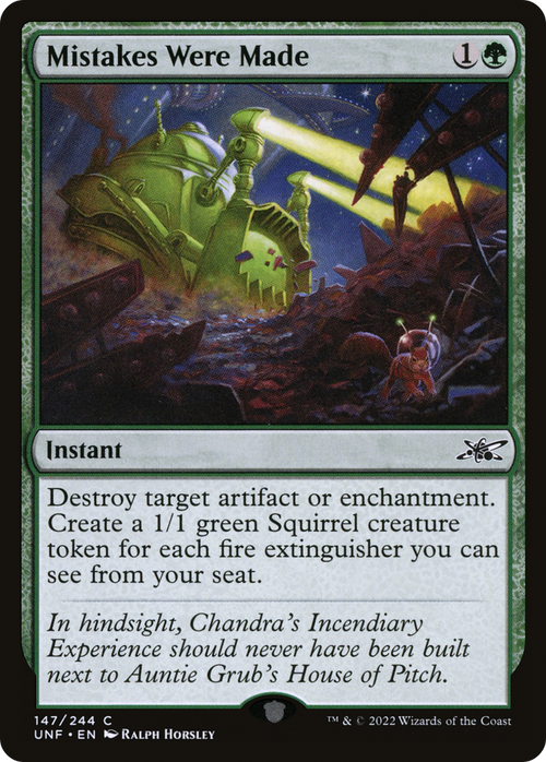 Mistakes Were Made (UNF-147) - Unfinity Foil