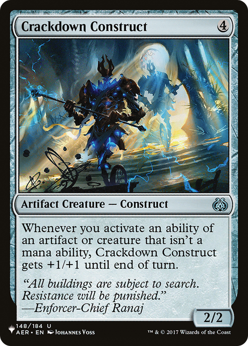 Crackdown Construct (LIST-AER-148) - The List