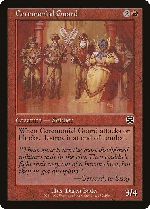Ceremonial Guard (MMQ-182) - Mercadian Masques Foil