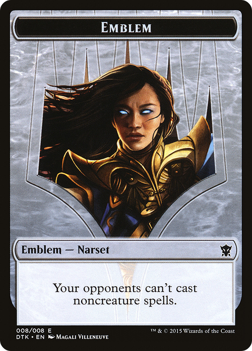 Emblem - Narset Transcendent (DTK-008) - Dragons of Tarkir Tokens