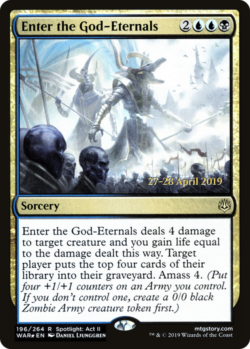 Enter the God-Eternals (PRE-196S) - War of the Spark Promos Foil