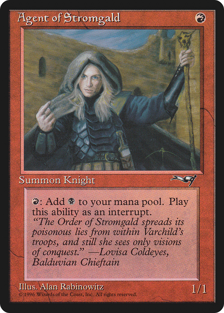 Agent of Stromgald (Woman Holding Staff) (ALL-095) - Alliances