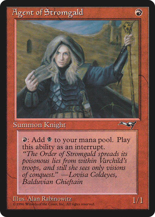 Agent of Stromgald (Woman Holding Staff) (ALL-095) - Alliances