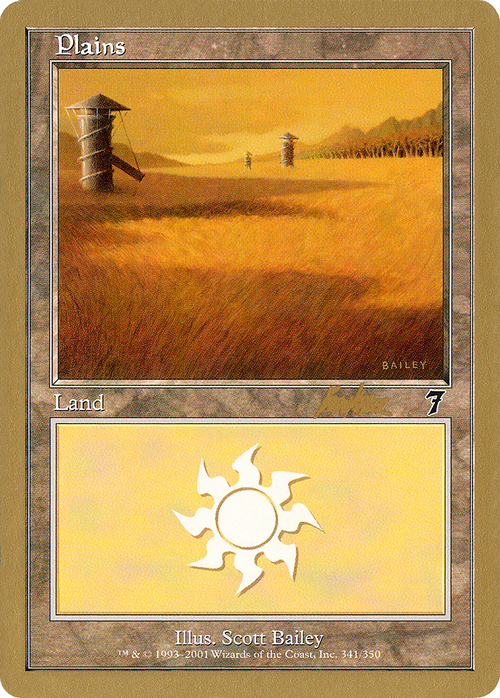 Plains (341) - 2002 Brian Kibler (7ED) (WCD-) - World Championship Decks 2002