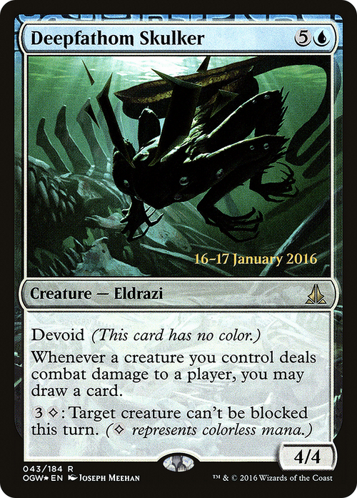 Deepfathom Skulker (PRE-43S) - Oath of the Gatewatch Promos: (devoid) Foil