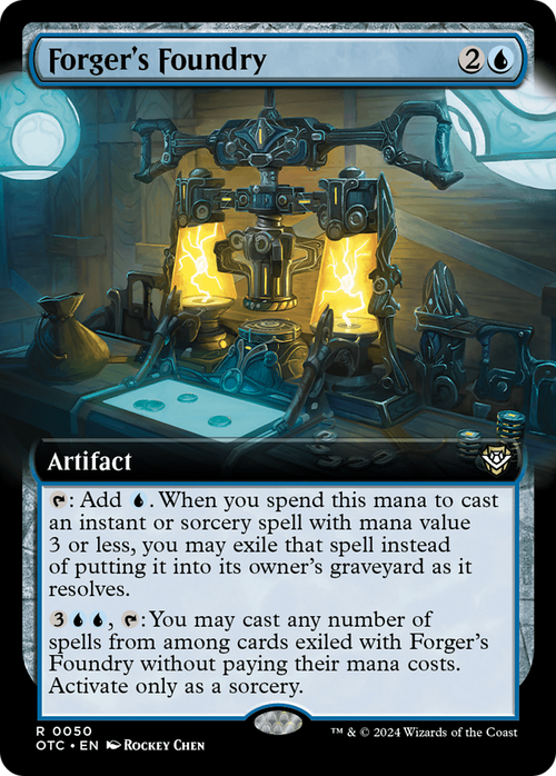 Forger's Foundry (Extended Art) (OTC-050) - Outlaws of Thunder Junction Commander: (Extended Art)