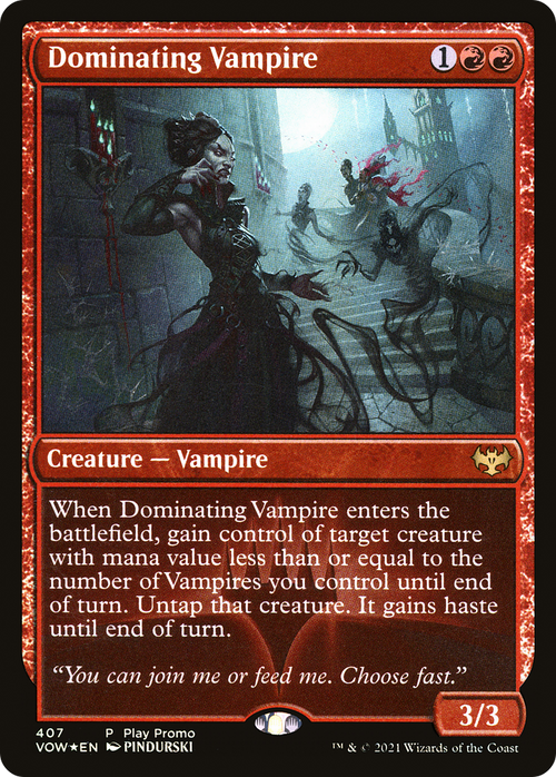 Dominating Vampire (PLAY-407) - Innistrad: Crimson Vow Foil