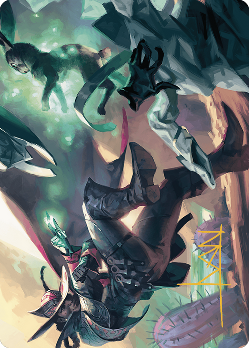 Metamorphic Blast // Metamorphic Blast (AOTJ-007) - Outlaws of Thunder Junction Art Series (Borderless) Foil