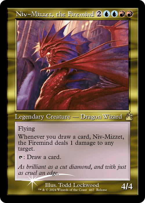 Niv-Mizzet, the Firemind (Retro Frame) (LARP-467) - Ravnica Remastered Foil