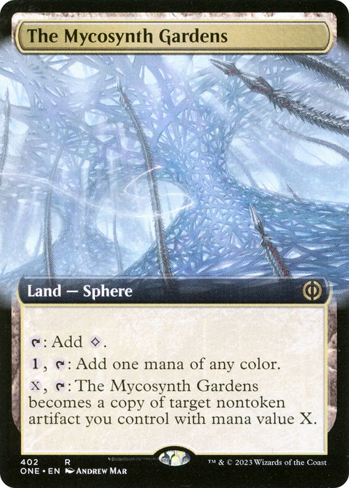 The Mycosynth Gardens (Extended Art) (ONE-402) - Phyrexia: All Will Be One: (Extended Art) Foil