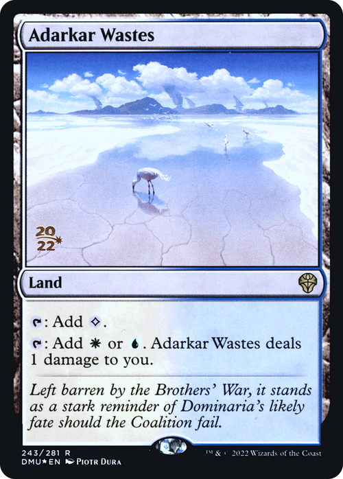 Adarkar Wastes (PRE-243) - Dominaria United Promos Foil