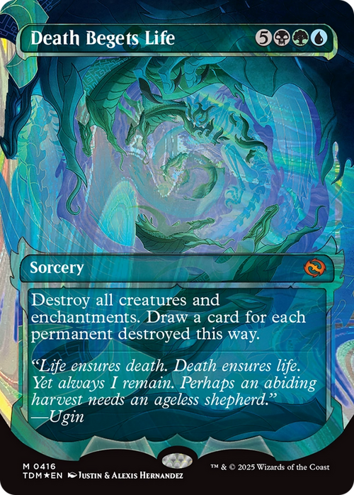 Death Begets Life (Showcase) (Halo Foil) (TDM-416) - Tarkir: Dragonstorm: (Showcase) Foil