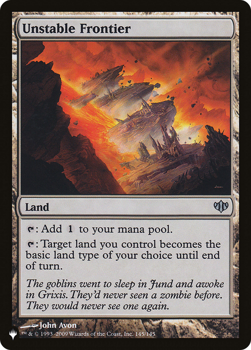 Unstable Frontier (LIST-CON-145) - The List
