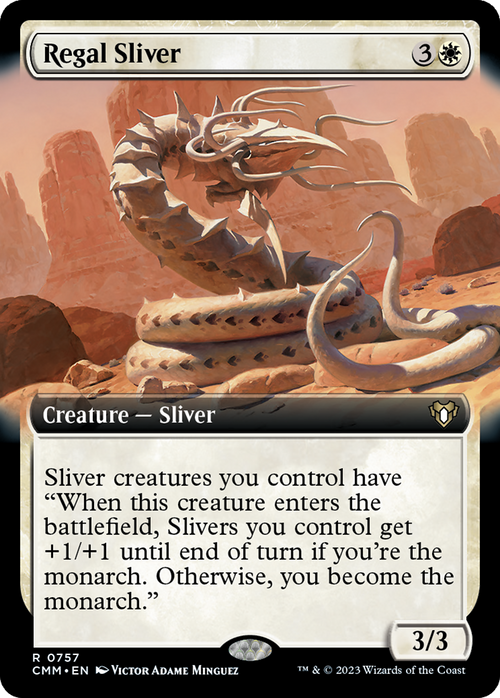 Regal Sliver (Extended Art) (CMM-757) - Commander Masters: (Extended Art) Foil