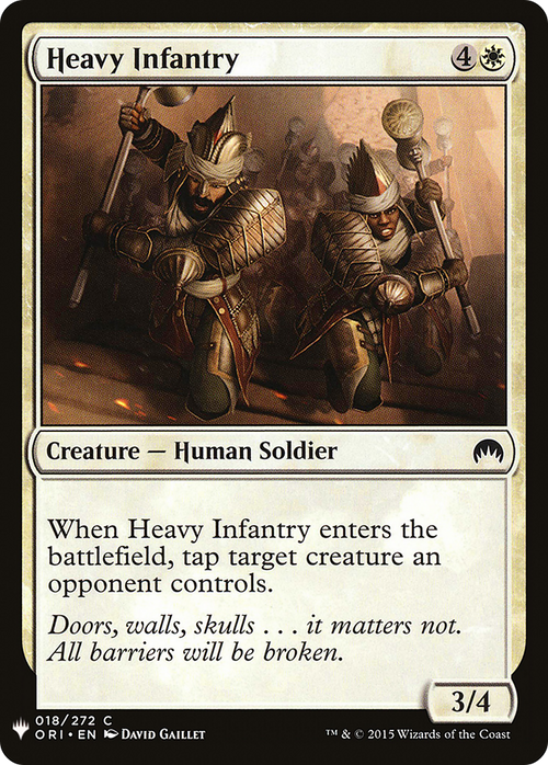 Heavy Infantry (LIST-ORI-18) - The List