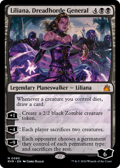 Liliana, Dreadhorde General (RVR-080) - Ravnica Remastered