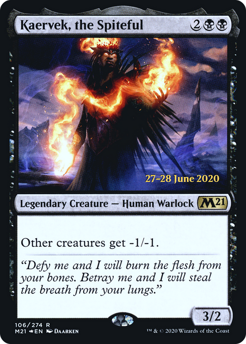 Kaervek, the Spiteful (PRE-106S) - Core Set 2021 Promos Foil