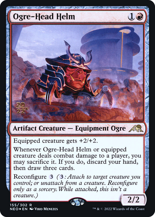 Ogre-Head Helm (PRE-155) - Kamigawa: Neon Dynasty Promos Foil