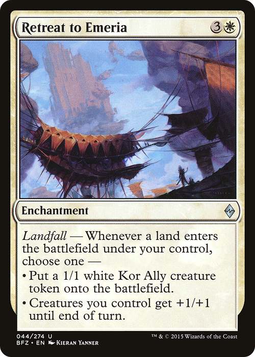 Retreat to Emeria (BFZ-044) - Battle for Zendikar