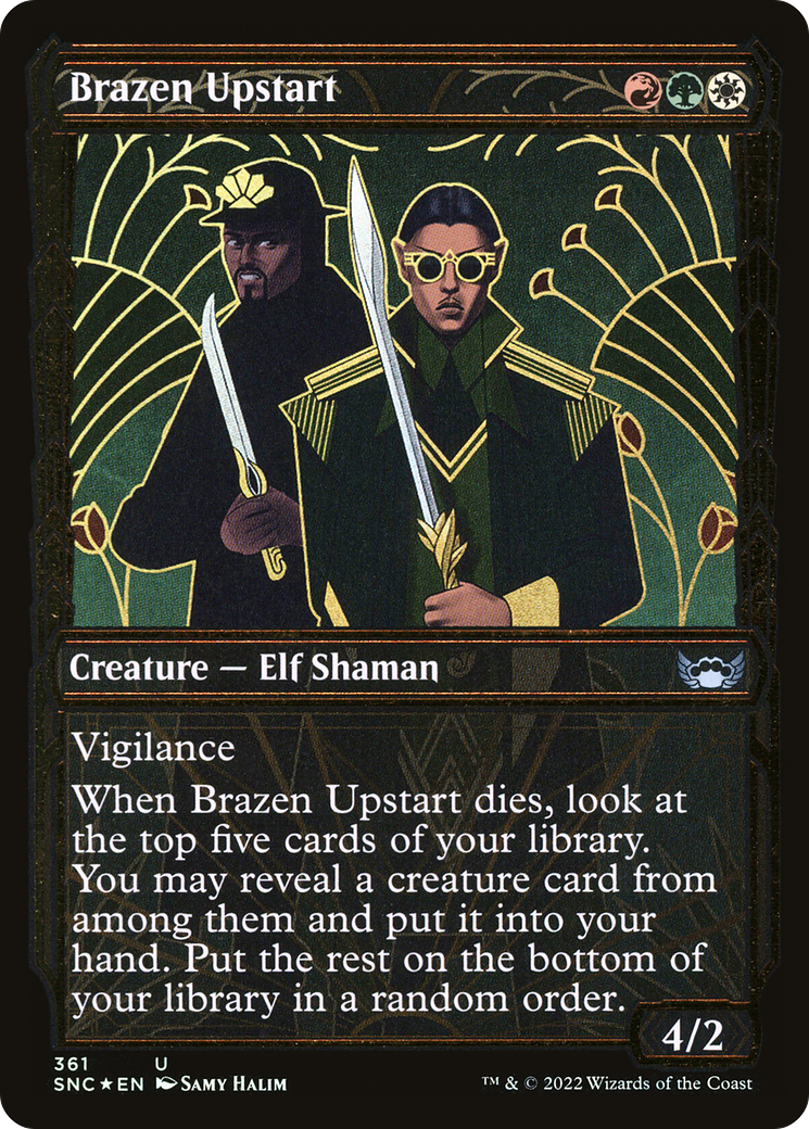 Brazen Upstart (Gilded Foil) (SNC-361) - Streets of New Capenna: (Showcase) Foil