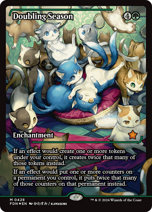 Doubling Season (Showcase) (FDN-428) - Foundations: (Showcase, enchantment) Foil