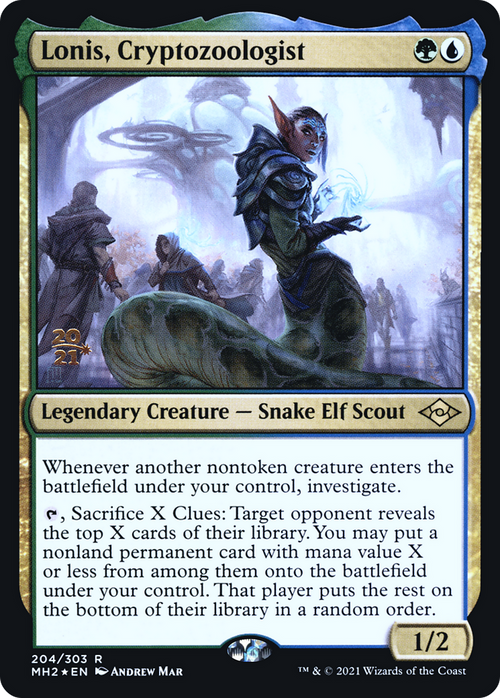 Lonis, Cryptozoologist (PRE-204S) - Modern Horizons 2 Promos Foil