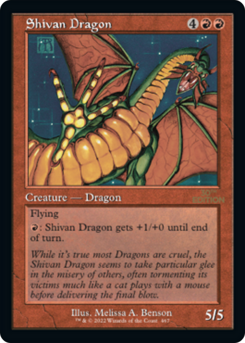 Shivan Dragon (Retro Frame) (30A-467) - 30th Anniversary Edition