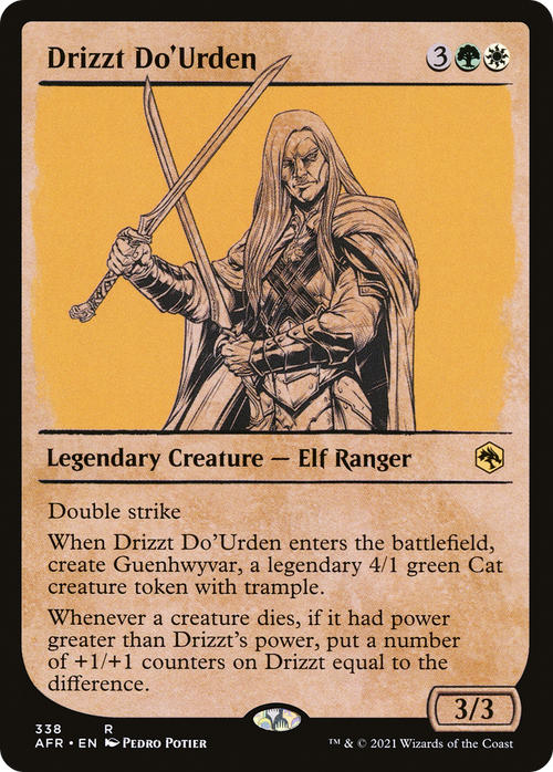 Drizzt Do'Urden (Showcase) (AFR-338) - Adventures in the Forgotten Realms: (Showcase) Foil