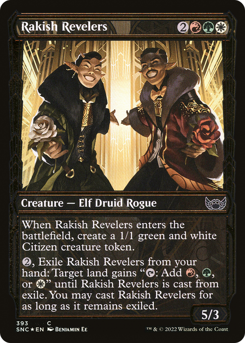 Rakish Revelers (Gilded Foil) (SNC-393) - Streets of New Capenna: (Showcase) Foil