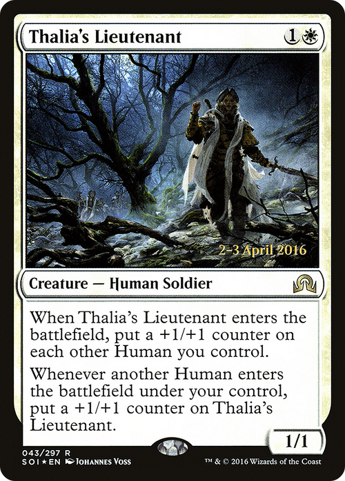 Thalia's Lieutenant (PRE-43S) - Shadows over Innistrad Promos Foil