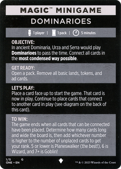 Dominarioes // Dominarioes (cont'd) (MONE-001) - Phyrexia: All Will Be One Minigames