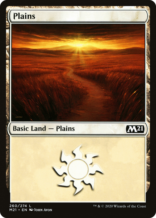 Plains (M21-260) - Core Set 2021 Foil