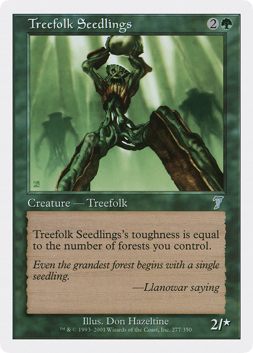 Treefolk Seedlings (7ED-277) - 7th Edition Foil