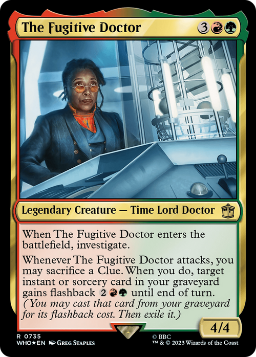 The Fugitive Doctor (Surge Foil) (WHO-735) - Doctor Who Foil