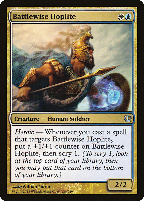 Battlewise Hoplite (THS-189) - Theros Foil