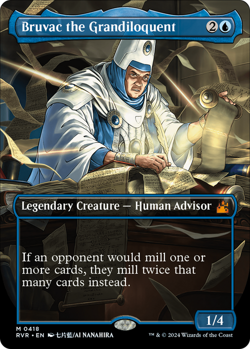 Bruvac the Grandiloquent (Anime Borderless) (RVR-418) - Ravnica Remastered Foil
