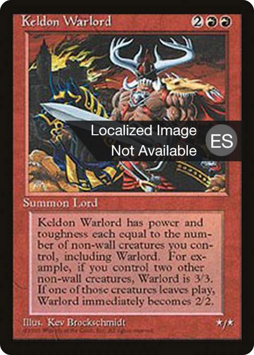 Keldon Warlord (4BB-) - Fourth Edition Foreign Black Border