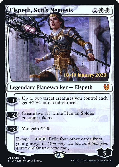Elspeth, Sun's Nemesis (PRE-14S) - Theros Beyond Death Promos Foil