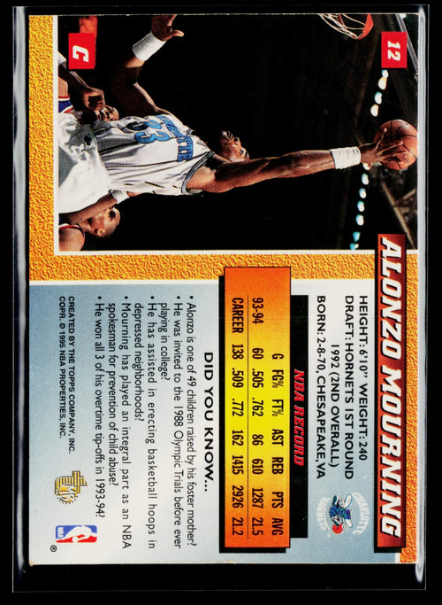 Alonzo Mourning