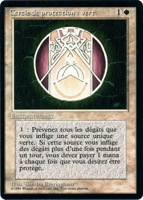 Circle of Protection: Green (FBB-) - Foreign Black Border